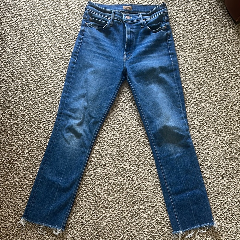 Mother Dazzler ankle fray - midrise